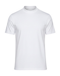 Egyptian Cotton Mock Neck T-Shirt – 4-Pack – White