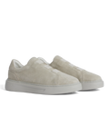 Handmade Goat Suede Slip-On Trainers – Sand