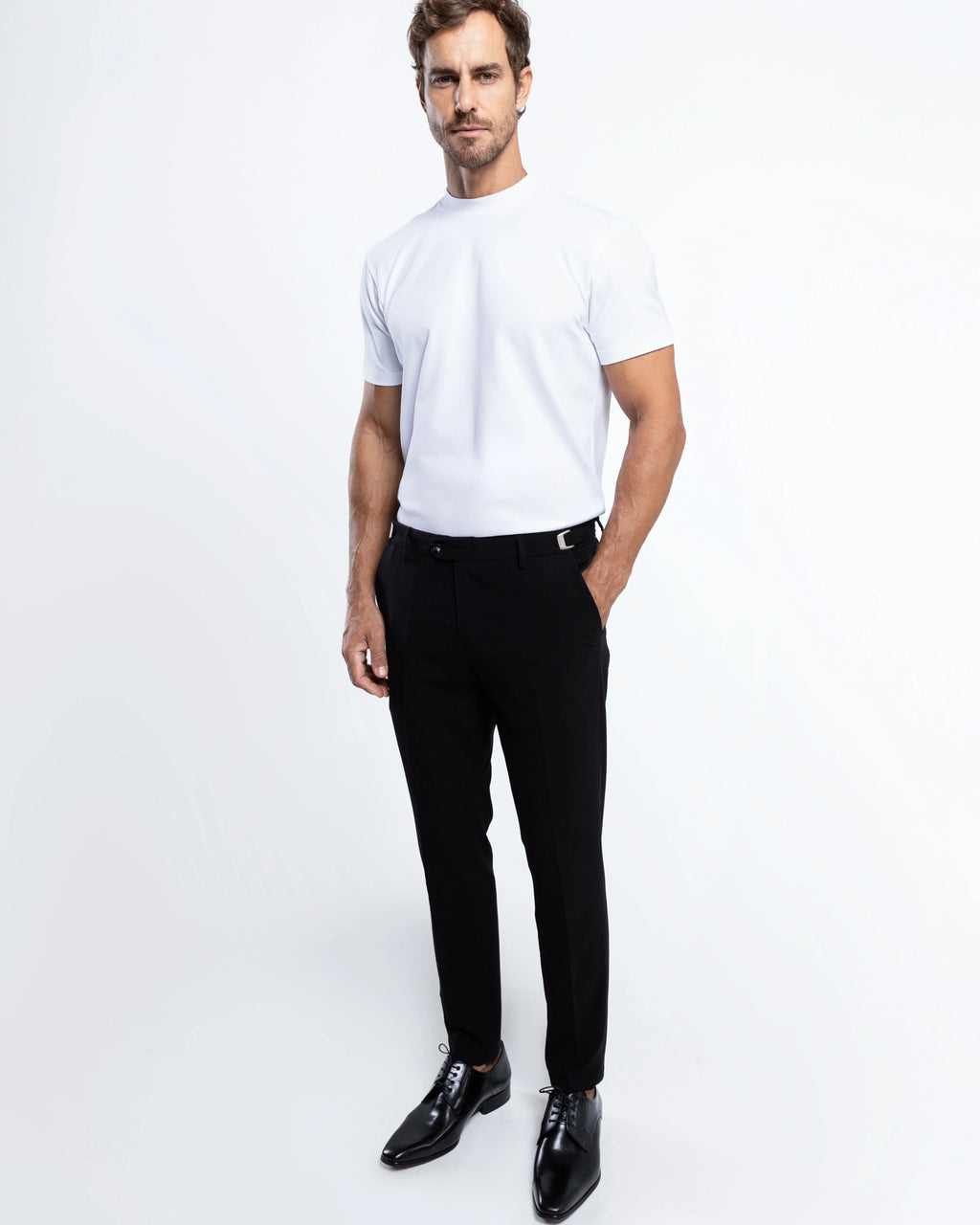 Slim Tailored Trousers with Side Adjusters