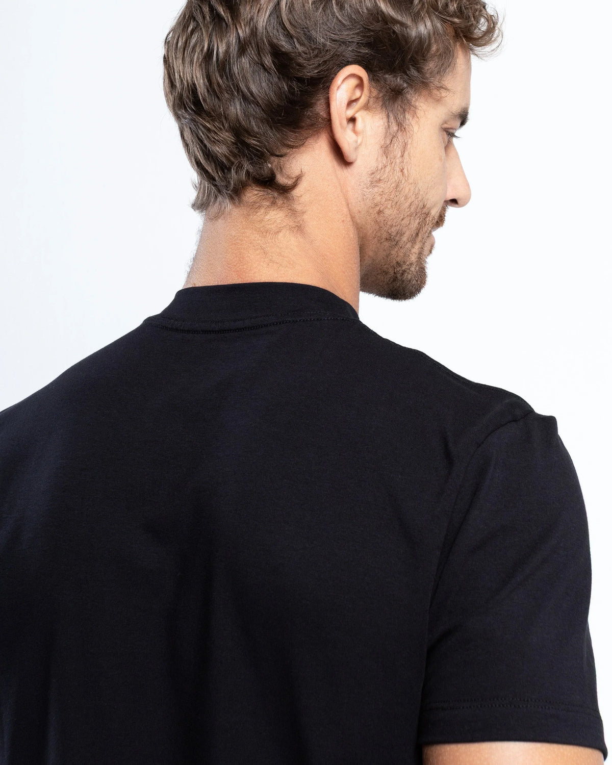 Egyptian Cotton Mock Neck T-Shirt – 4-Pack