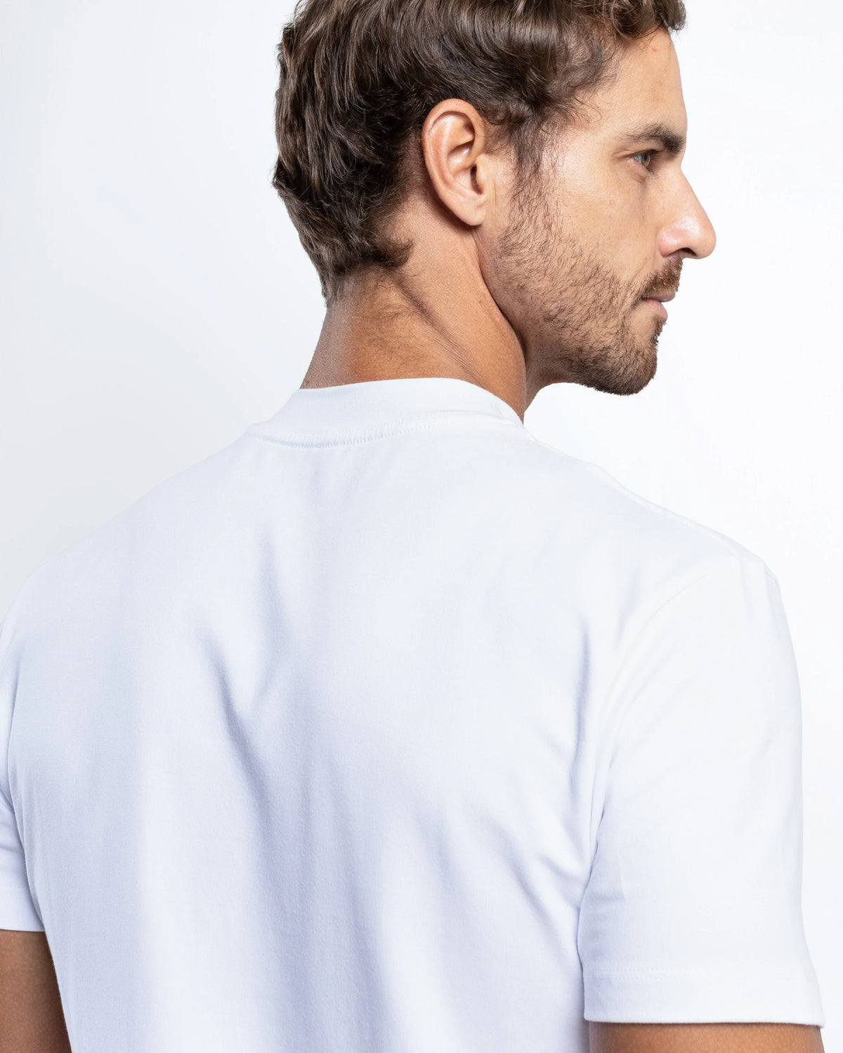 Egyptian Cotton Mock Neck T-Shirt