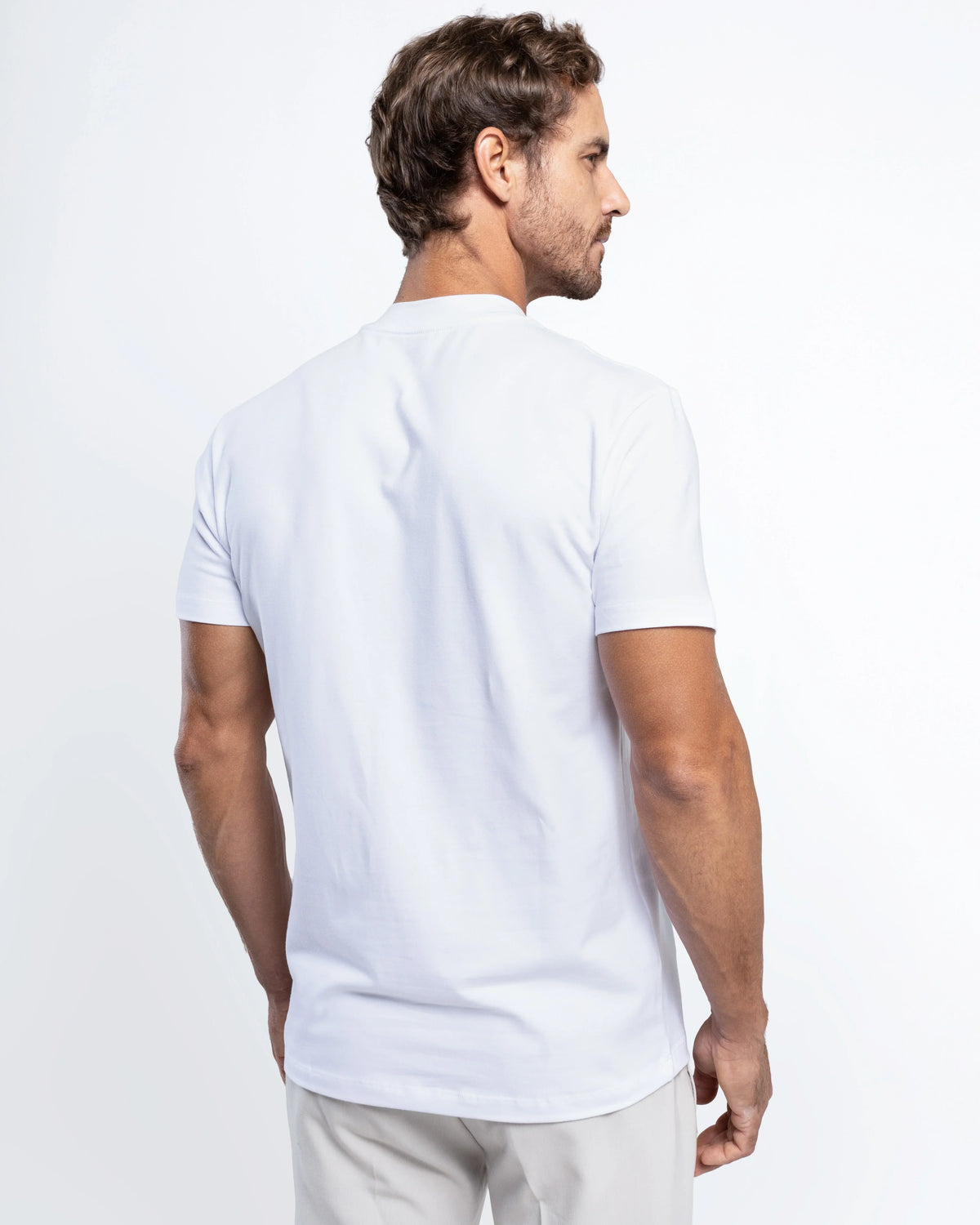 Egyptian Cotton Mock Neck T-Shirt – 3-Pack