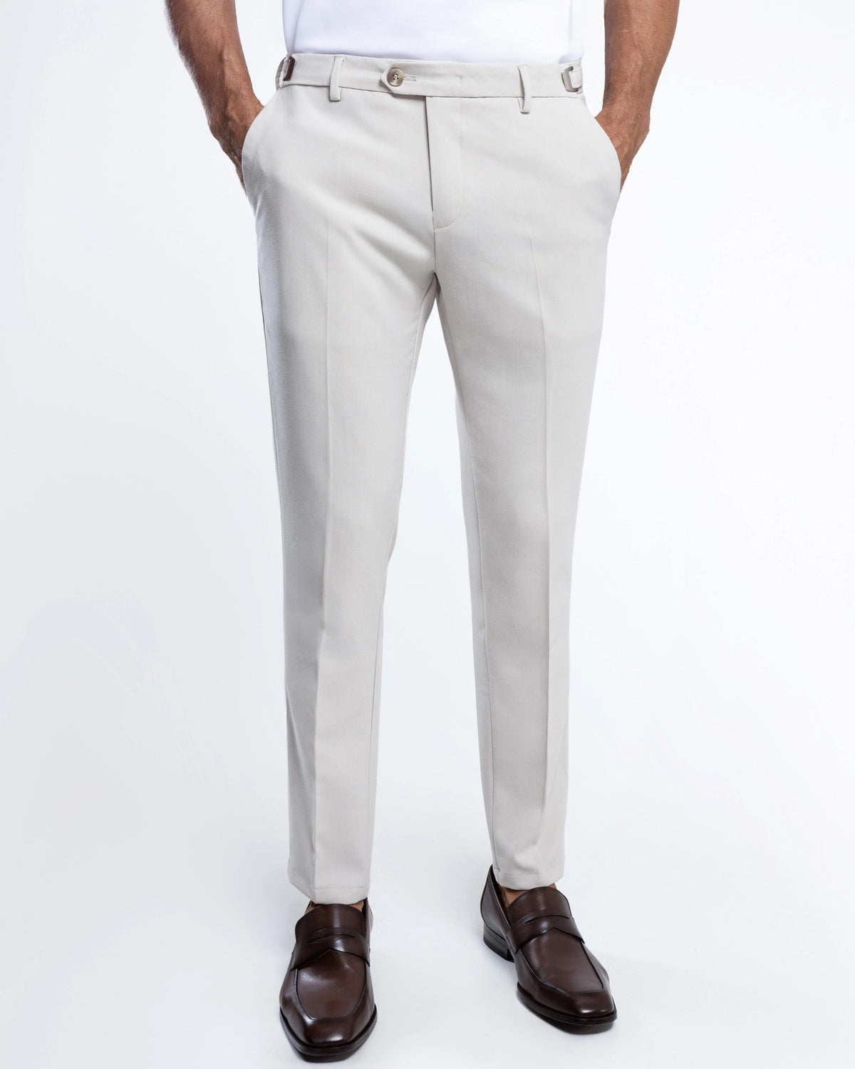 Slim Tailored Trousers with Side Adjusters