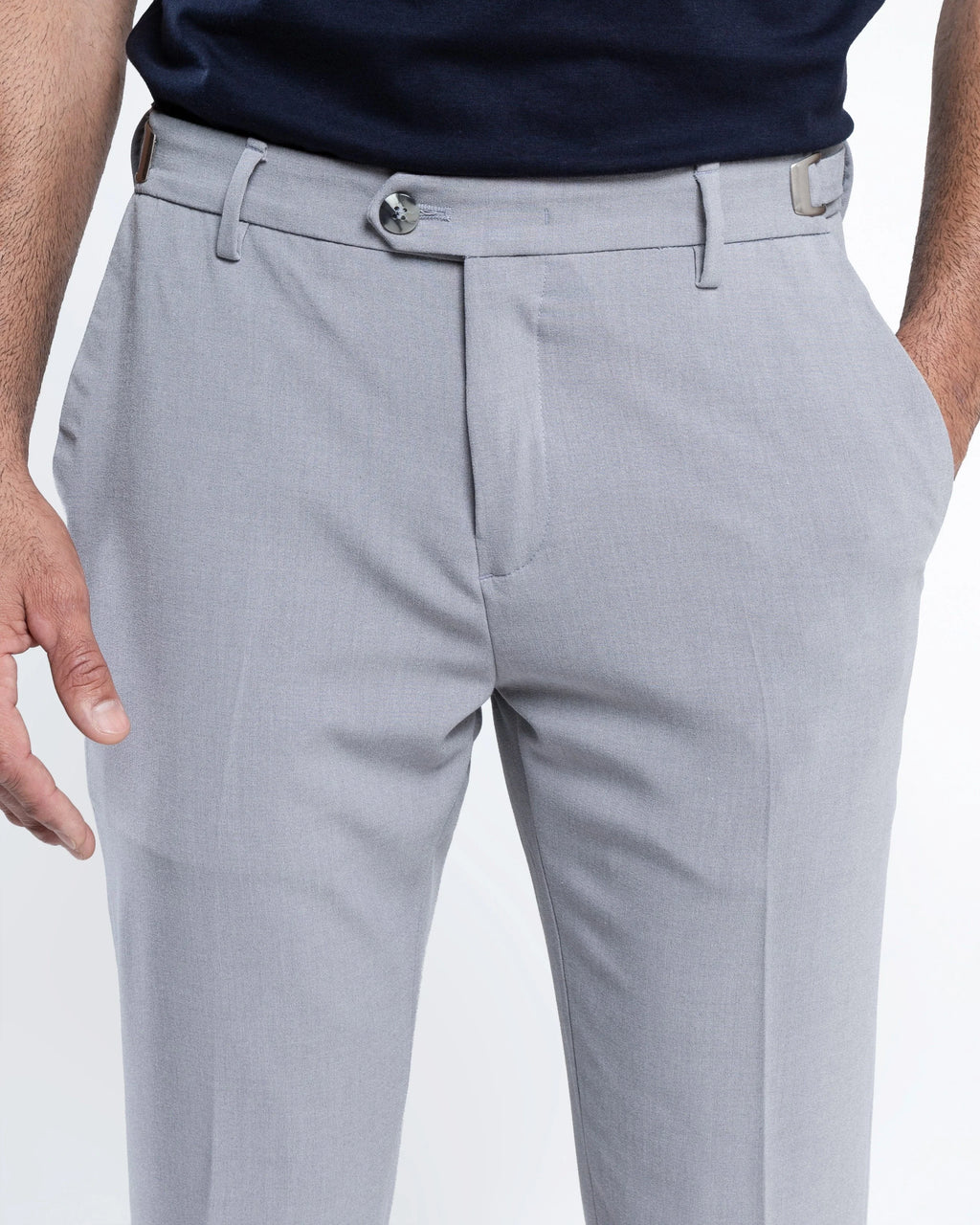Slim Tailored Trousers with Side Adjusters