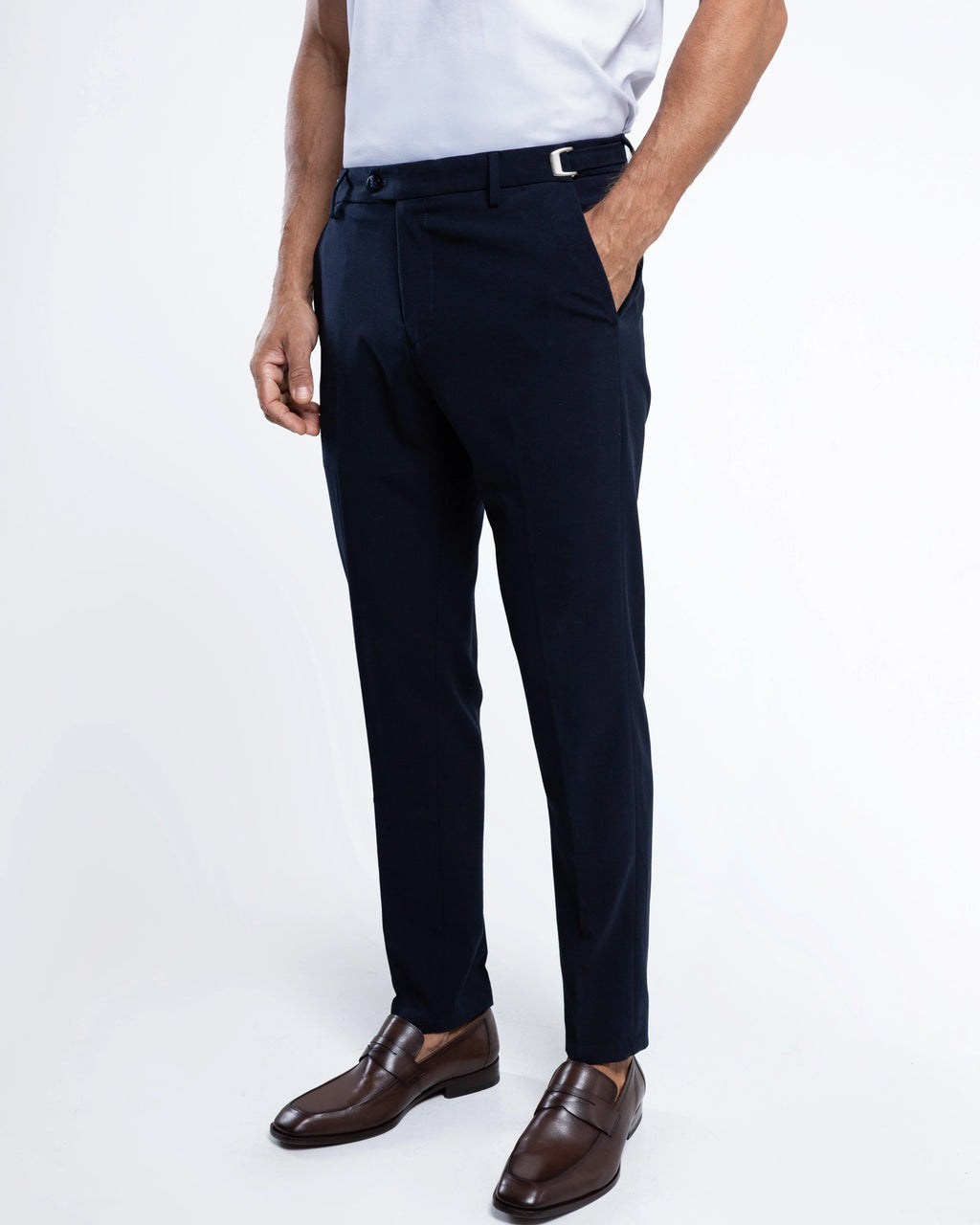 Slim Tailored Trousers with Side Adjusters