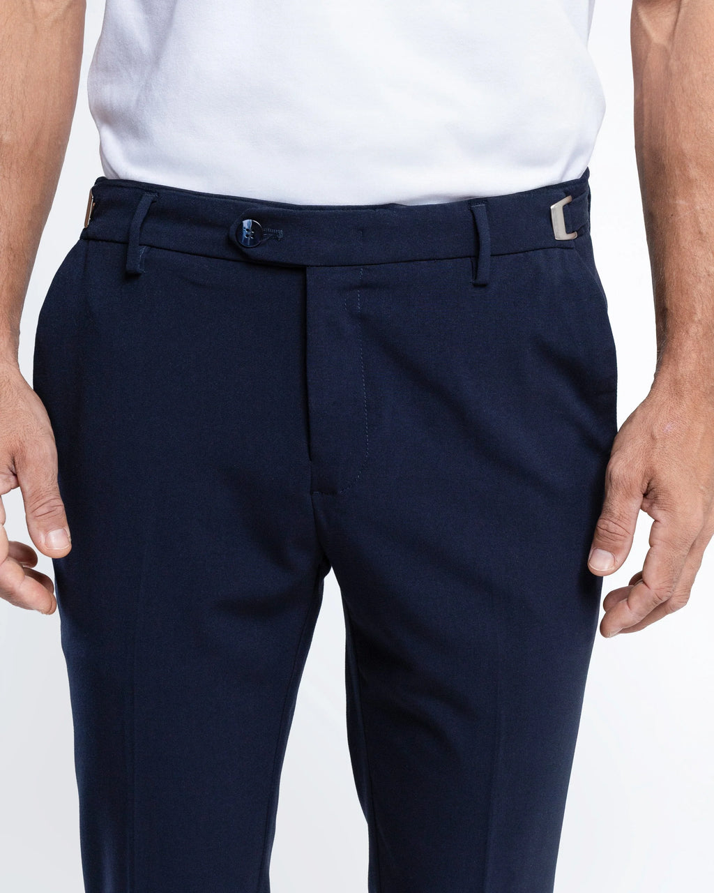Slim Tailored Trousers with Side Adjusters