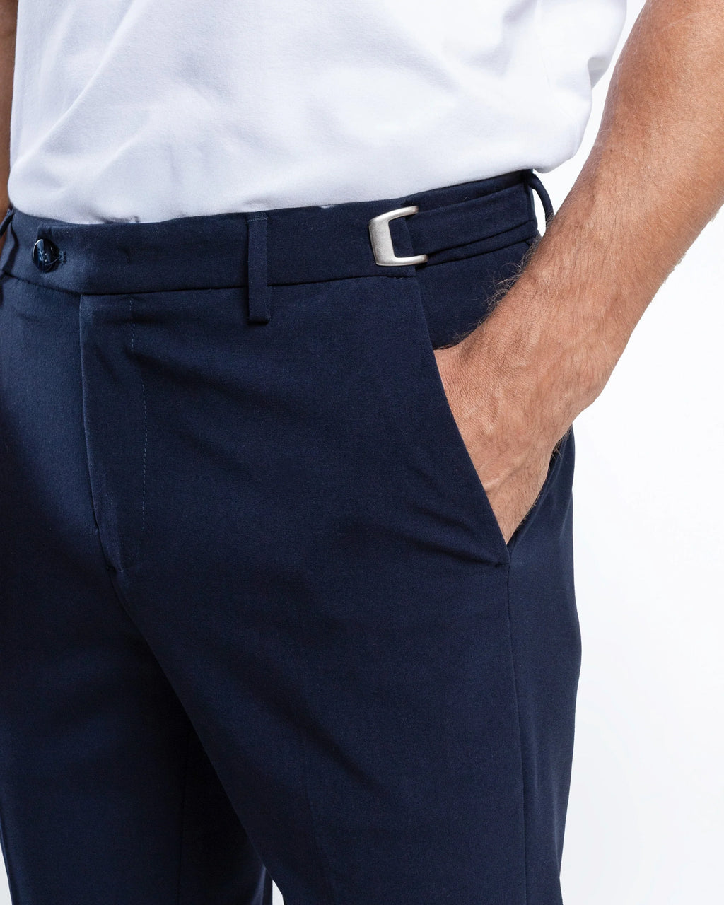 Slim Tailored Trousers with Side Adjusters