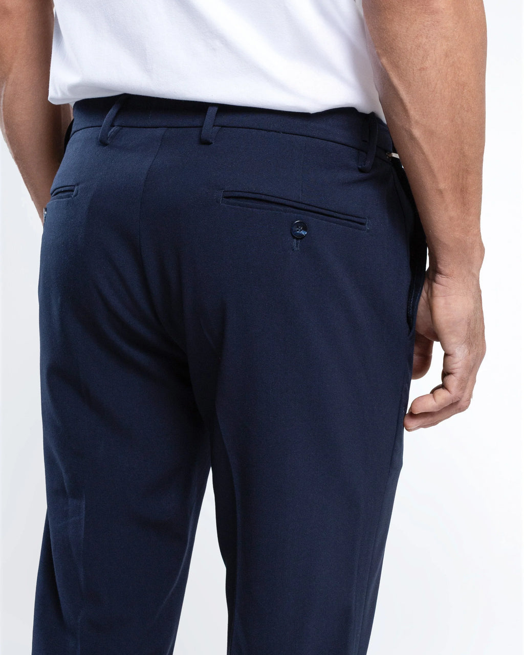 Slim Tailored Trousers with Side Adjusters