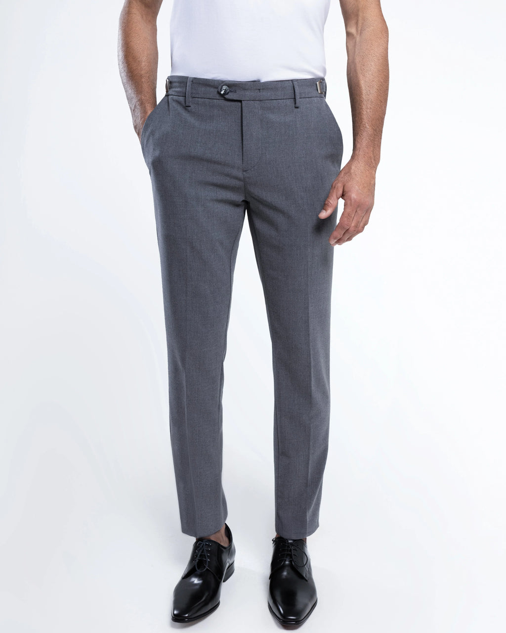 Slim Tailored Trousers with Side Adjusters