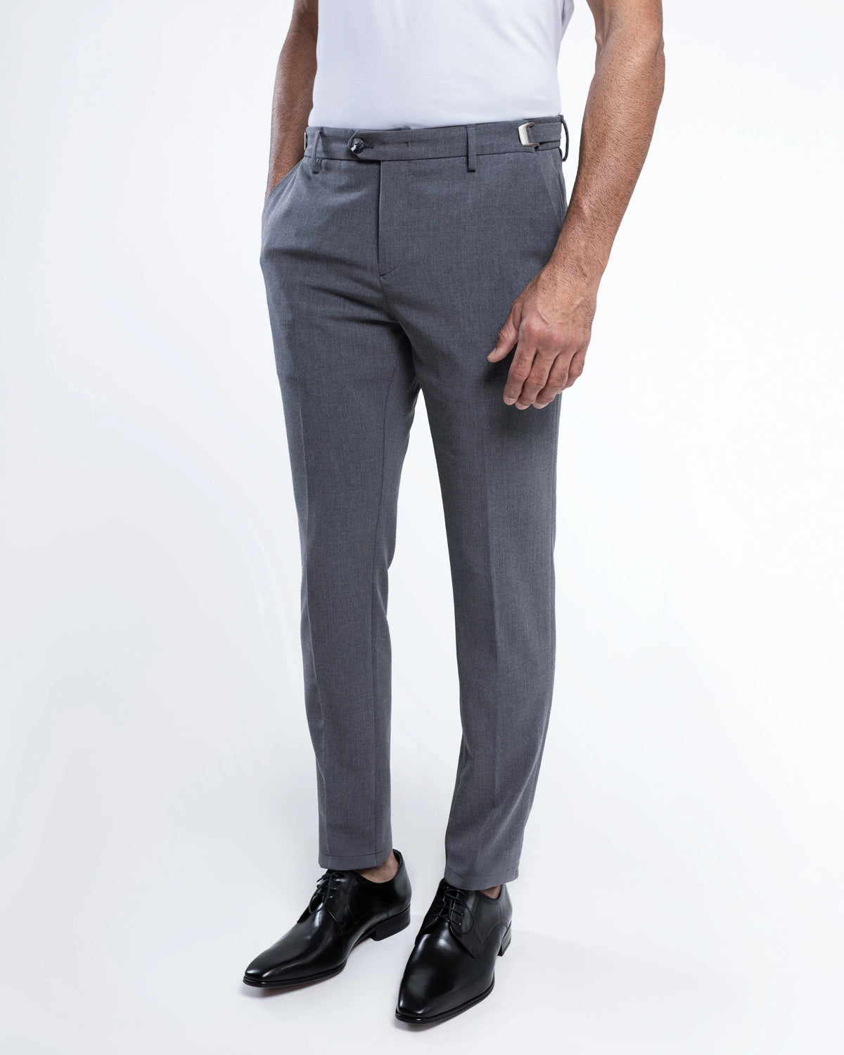 Slim Tailored Trousers with Side Adjusters