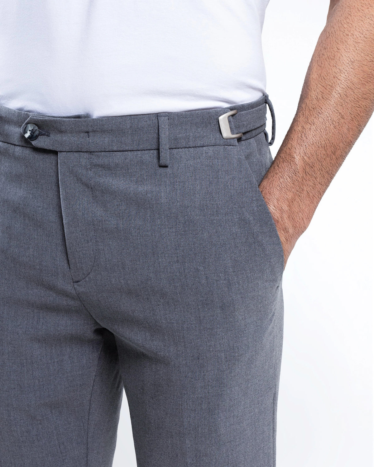 Slim Tailored Trousers with Side Adjusters