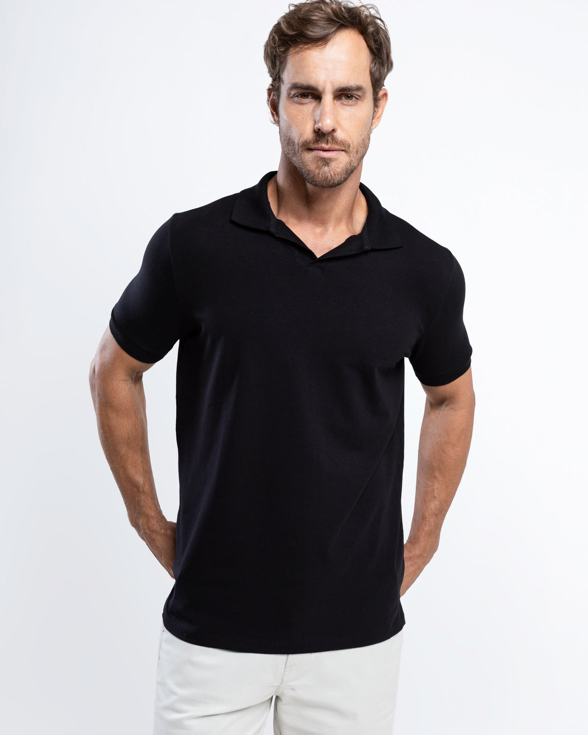 Pima Cotton Italian Collar Polo Shirt