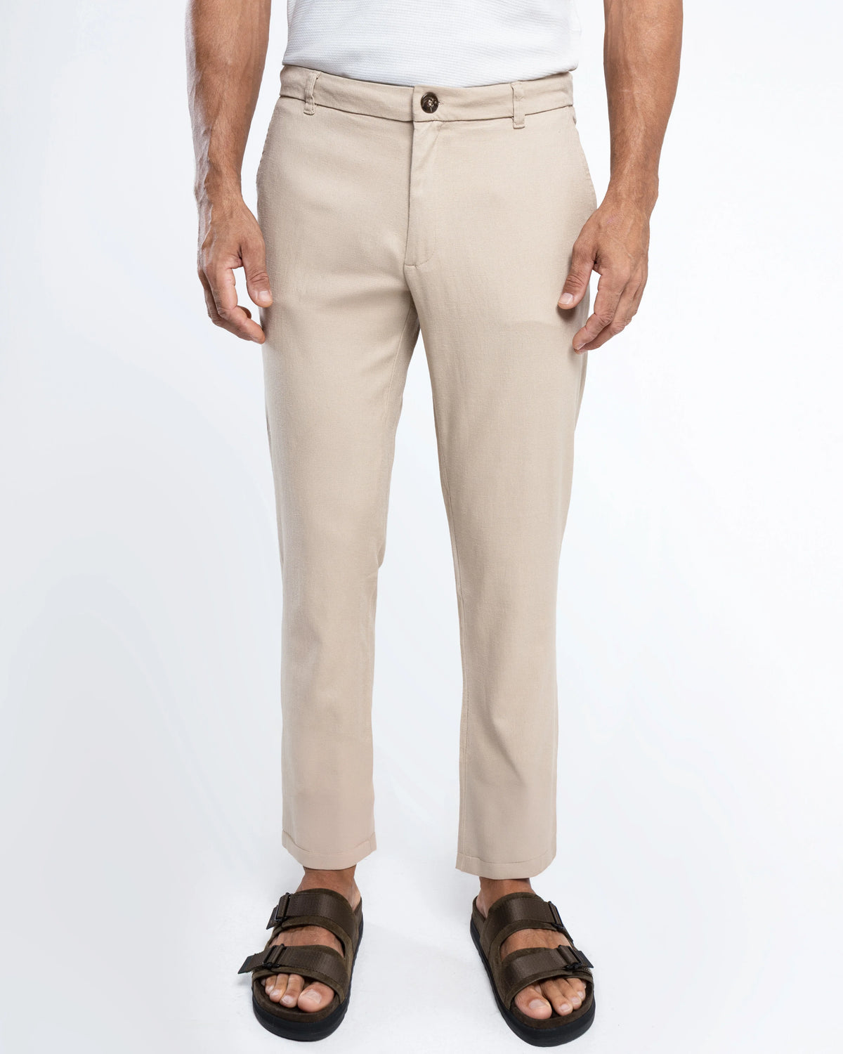 Linen-Blend Trousers
