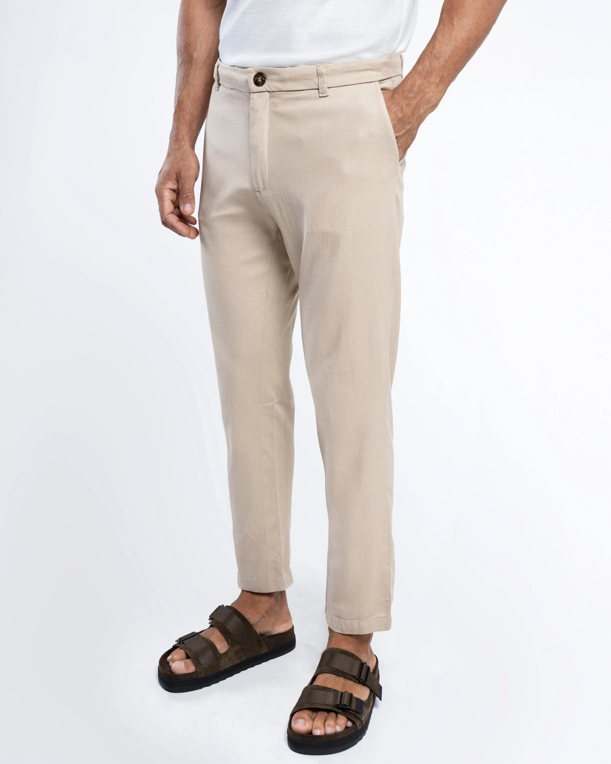 Linen-Blend Trousers