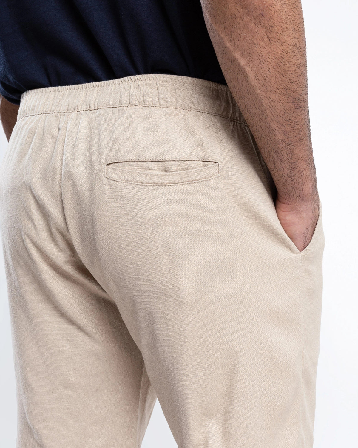 Linen-Blend Tailored Shorts