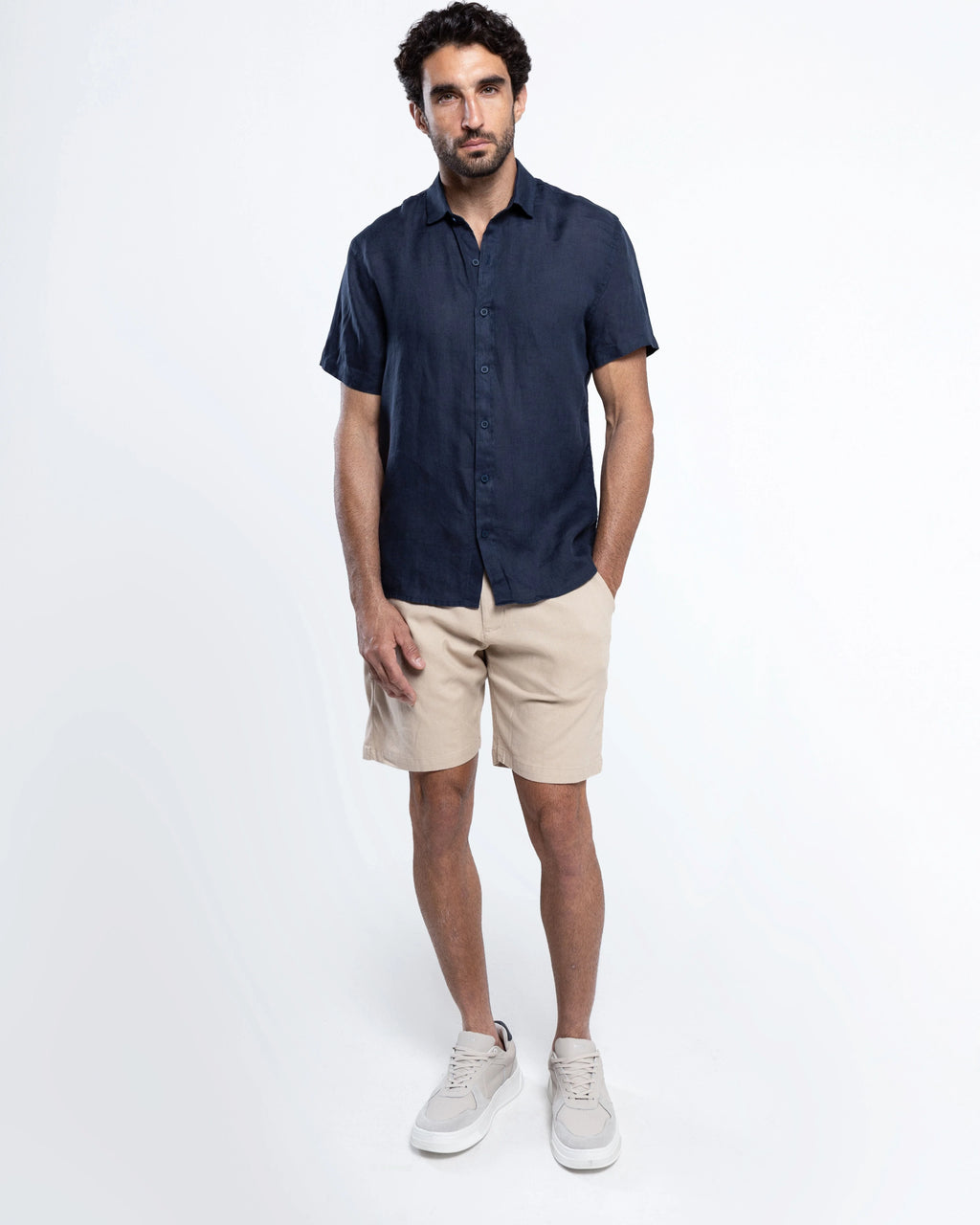 Italian Linen Short-Sleeve Shirt