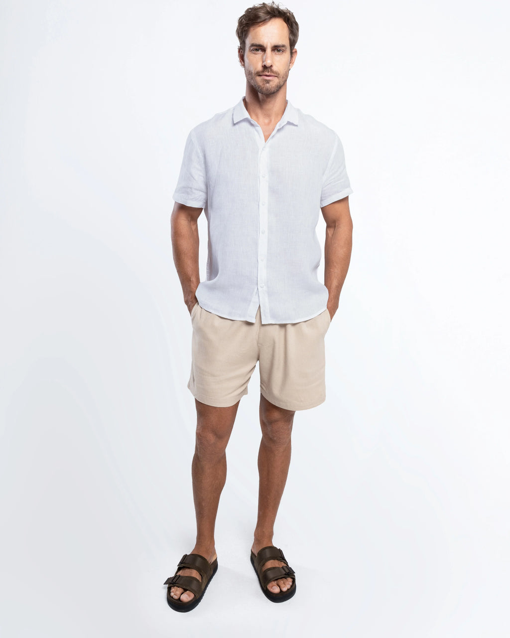 Italian Linen Short-Sleeve Shirt