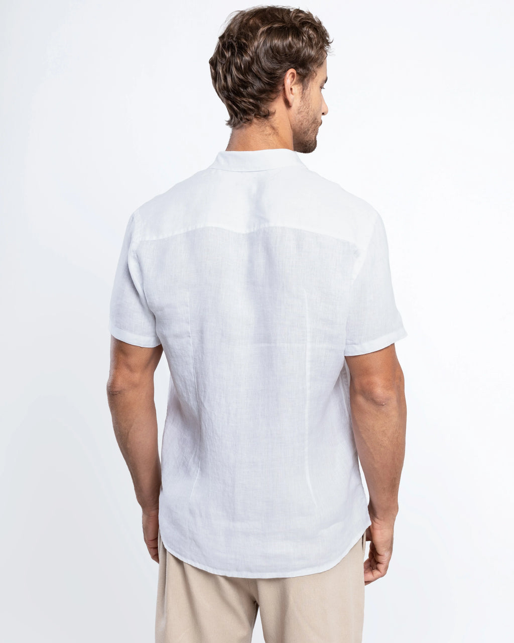 Italian Linen Short-Sleeve Shirt