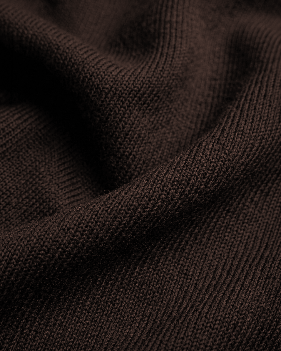 Long-Sleeve Knitted Polo Shirt