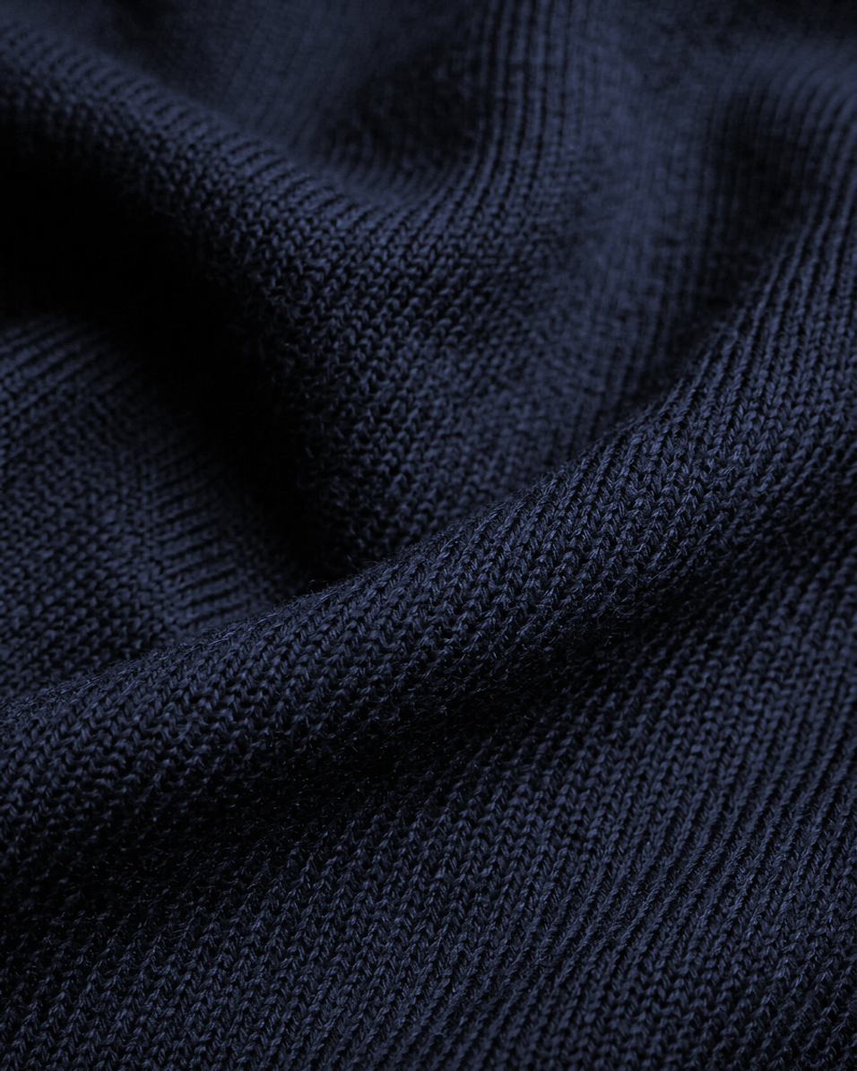 Long-Sleeve Knitted Polo Shirt