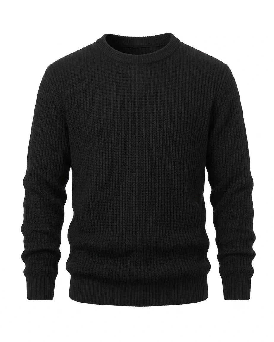 Cable Knit Jumper – Black