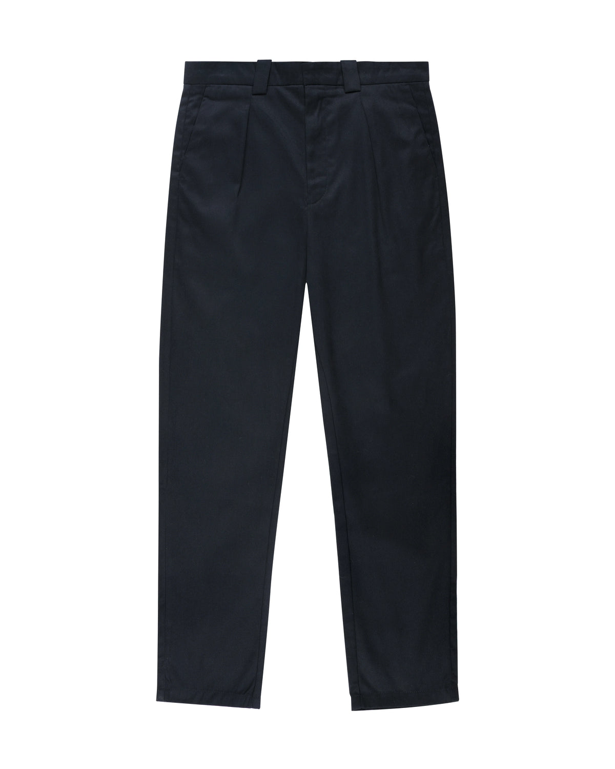 Italian-Cut Cotton Tailored Trousers – Navy