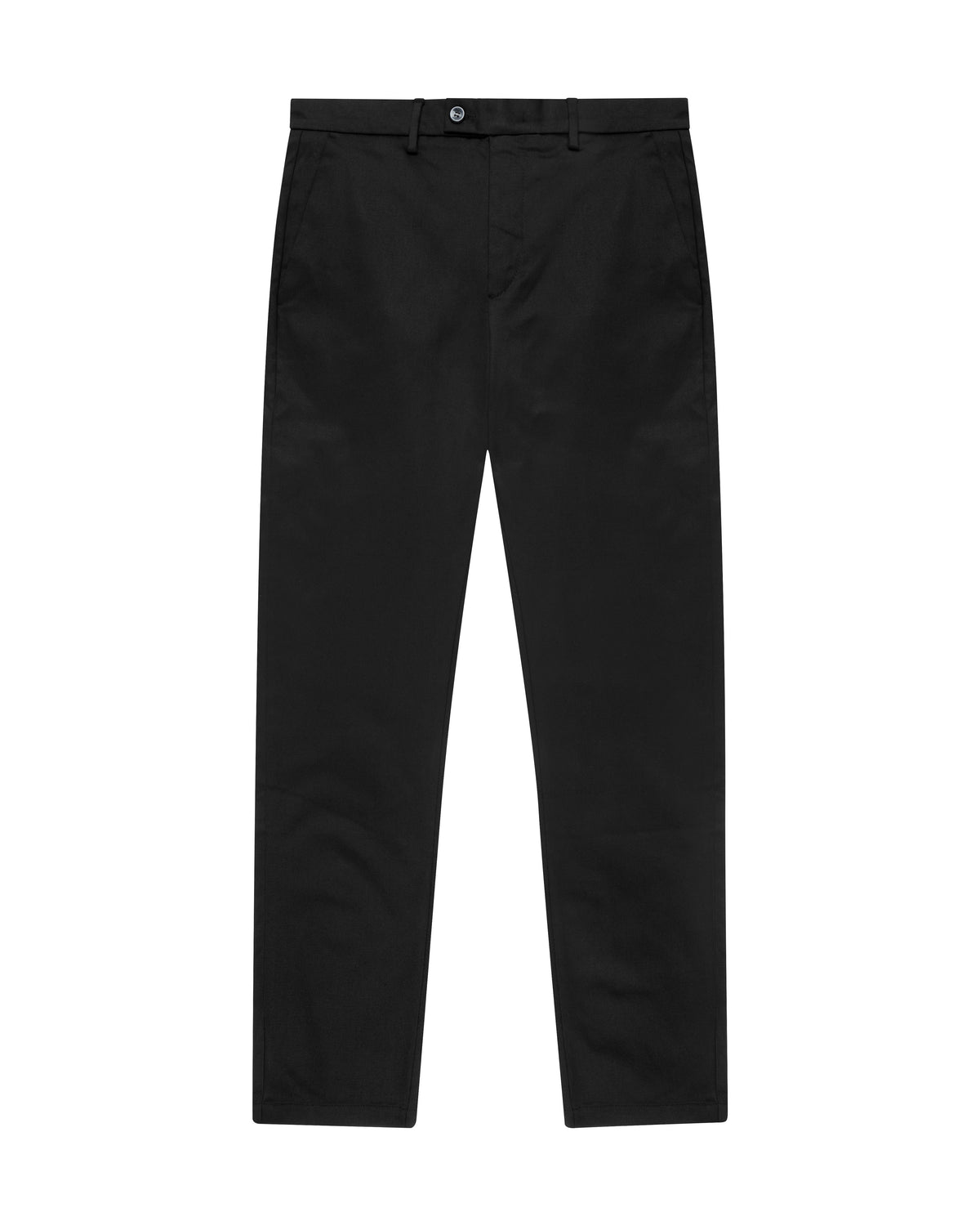 Sateen Cotton Tailored Trousers – Black