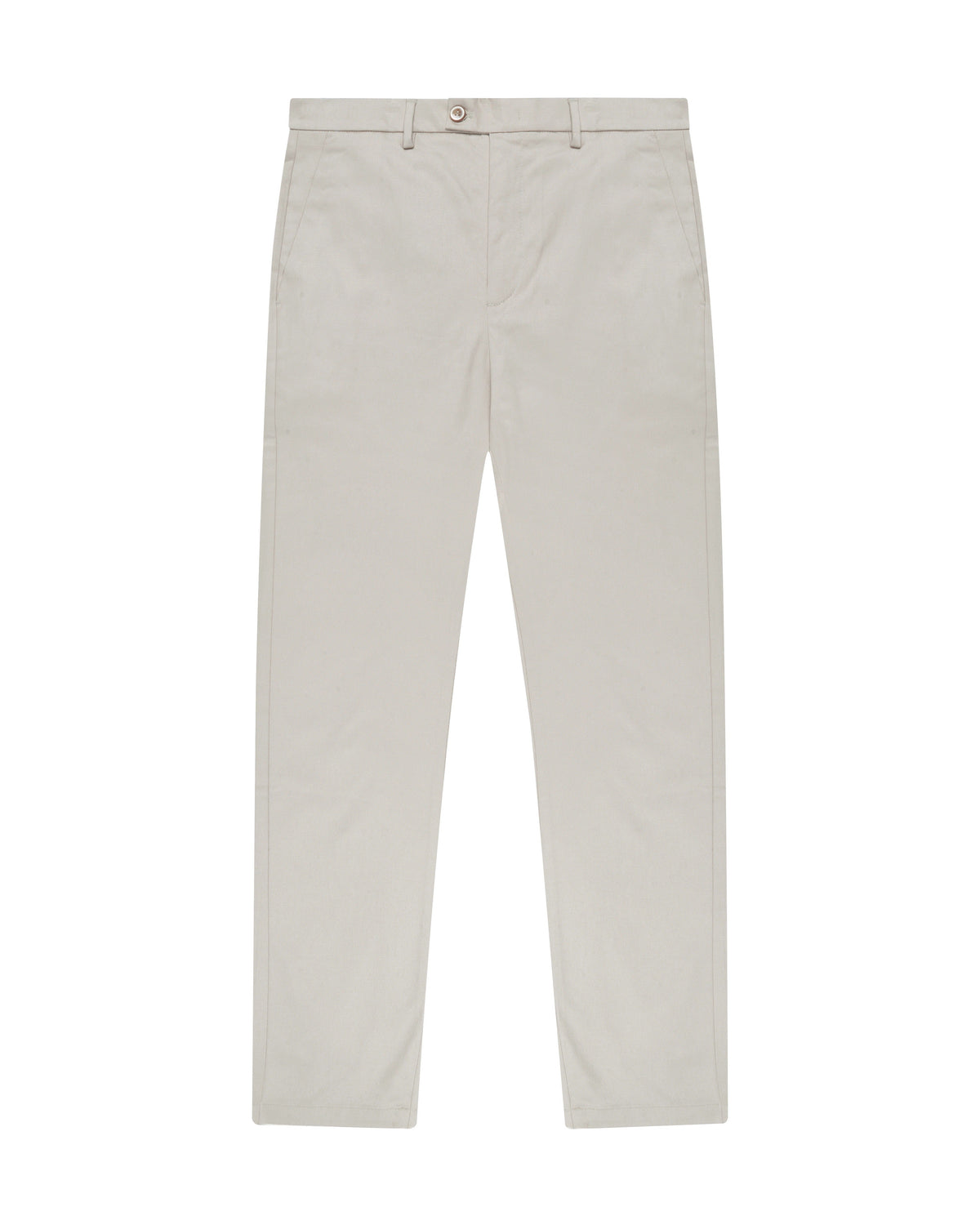 Sateen Cotton Tailored Trousers – Sand