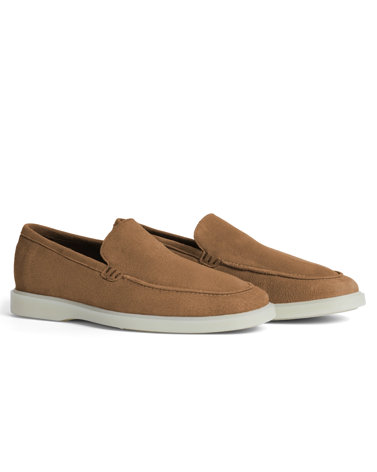 Handmade Goat Suede Loafers – Tobacco Brown