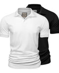 Pima Cotton Piqué Polo Shirt – 2-Pack – 1 White + 1 Black