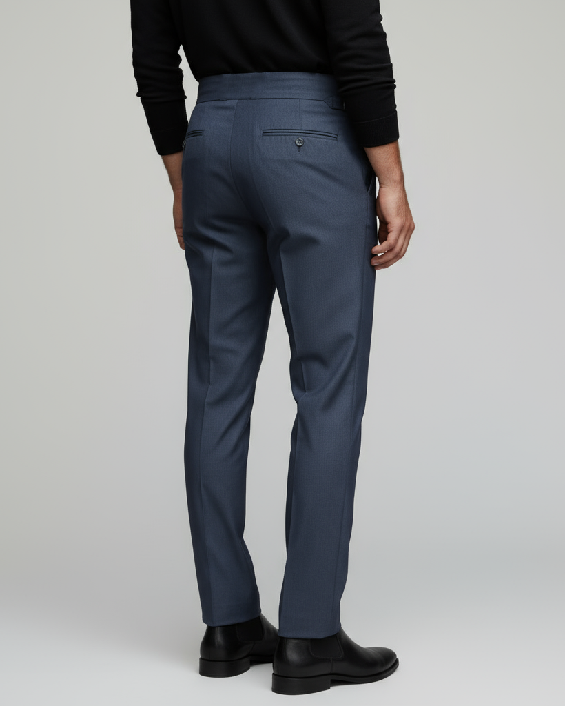 High-Waisted Slim Tailored Trousers