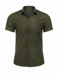 Linen-Blend Short-Sleeve Shirt | Elmont Row