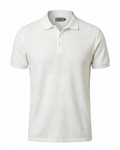 Textured Cotton Knit Polo Shirt | Elmont Row