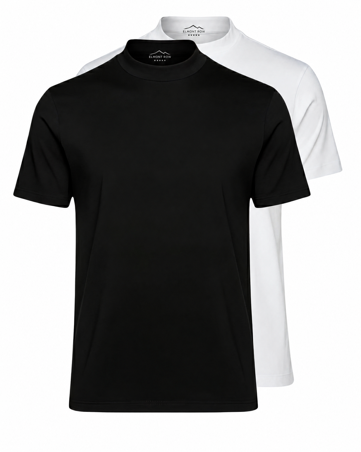 Egyptian Cotton Mock Neck T-Shirt – 2-Pack | Elmont Row