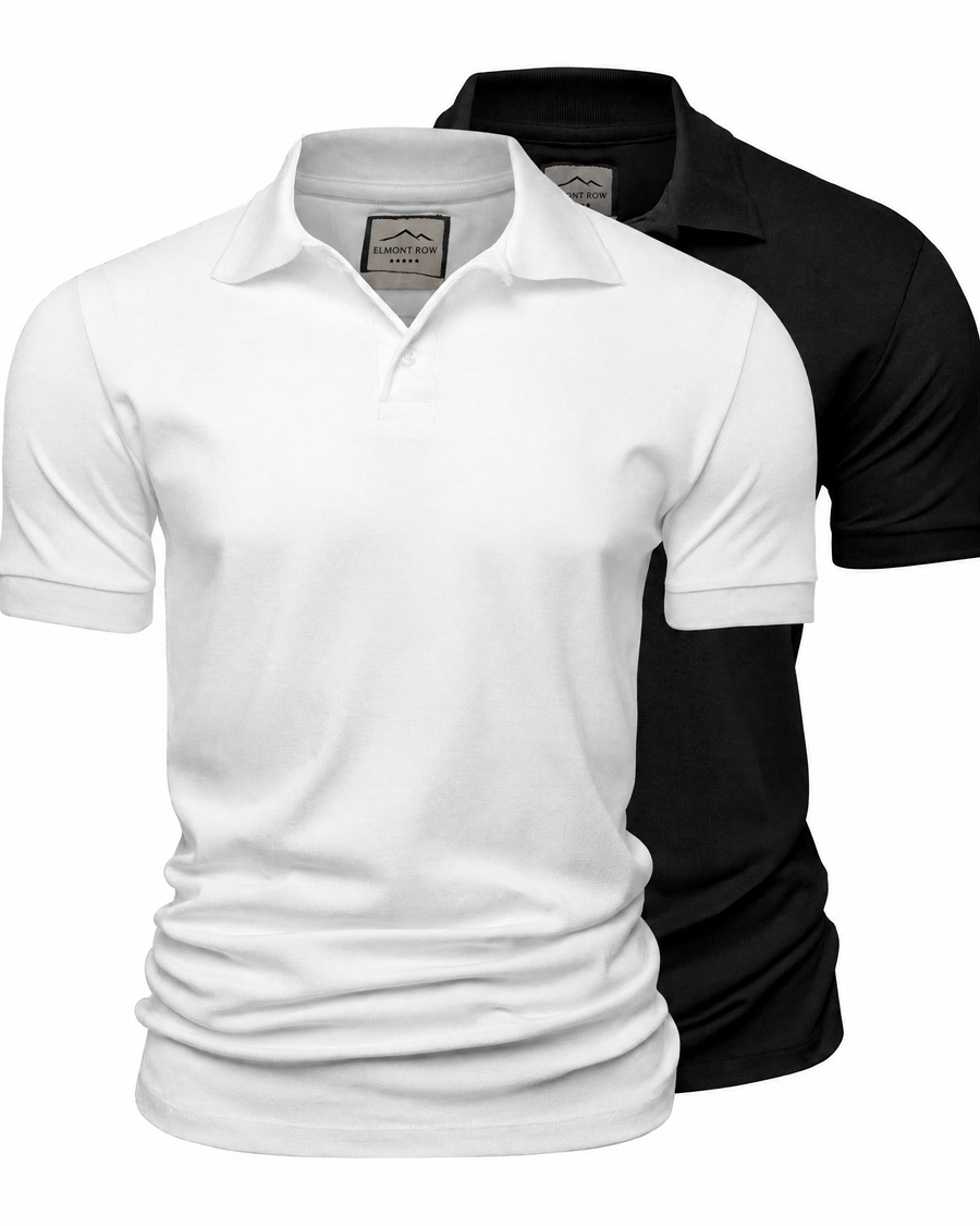 Pima Cotton Piqué Polo Shirt – 2-Pack | Elmont Row