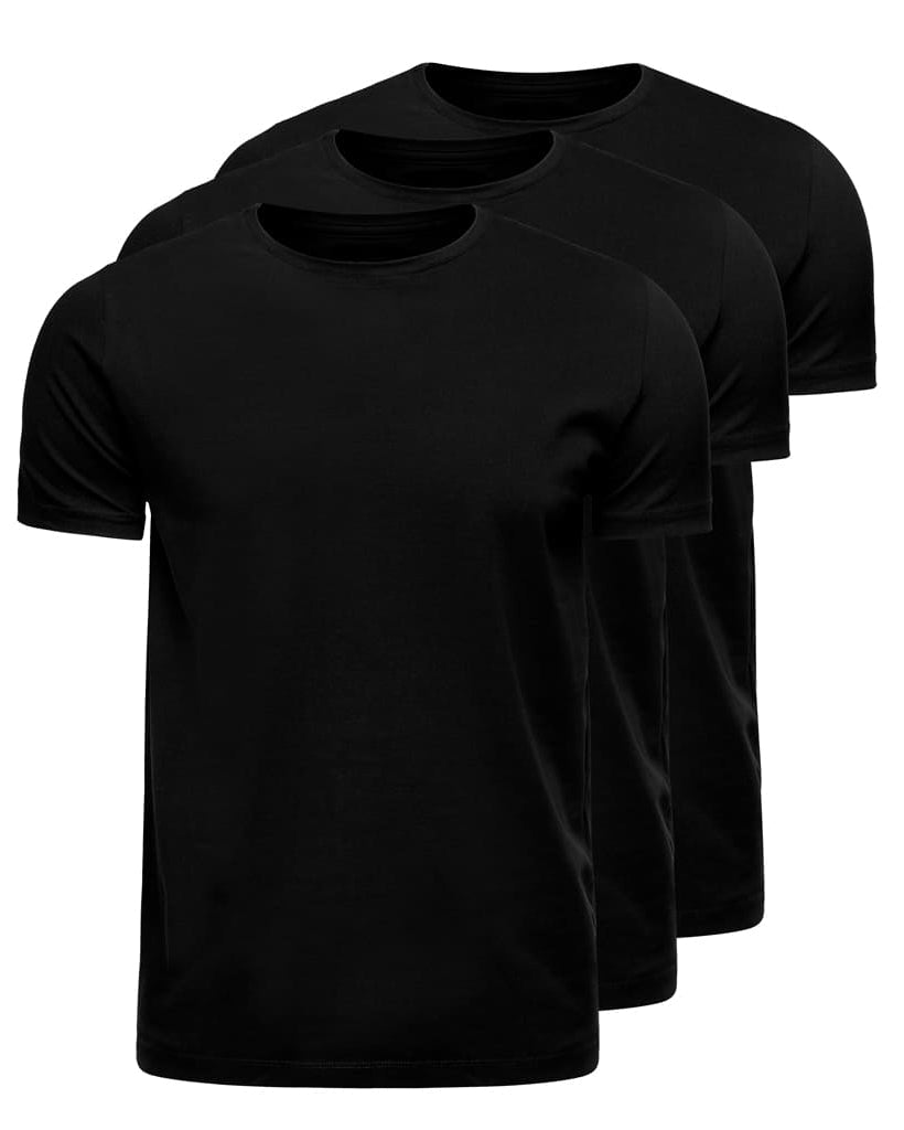 Pima Cotton T-Shirt – 3-Pack – 3 Black