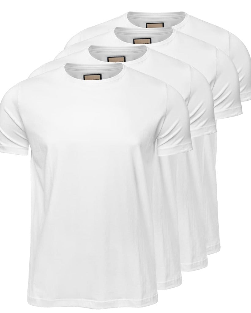 Egyptian Cotton T-Shirt – 4-Pack – 4 White
